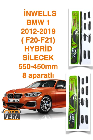 Inwells BMW 1 F20-F21 (2012-2019) Inwells HYBRİD 8 aparatlı Silecek Takımı  550x450 ürün görseli