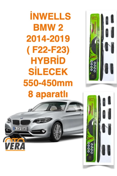 Inwells BMW 2 F22-F23 (2014-2019) Inwells HYBRİD 8 aparatlı Silecek Takımı  550x450 - 1