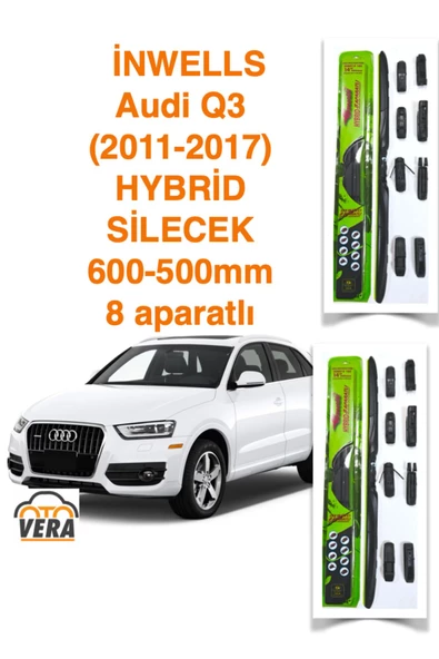 Inwells Audi Q3 (2011-2017) Inwells HYBRİD 8 aparatlı Silecek Takımı  600x500