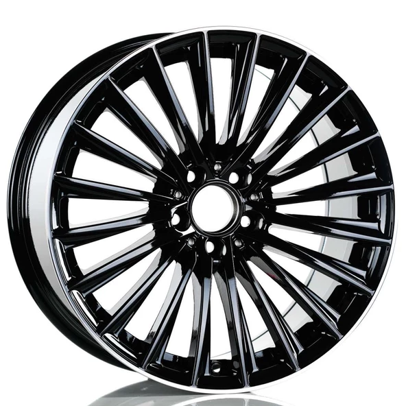 EMR-DY989-06 9.5x19"-5x112 ET48 66.6 Black Lip Diamond Jant (4 Adet) ürün görseli