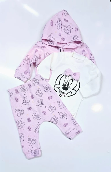 Minnie Kız Bebek Takım - 3lü - 5