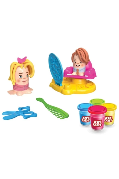 Kuaför Oyun Hamur Seti - Oyun Hamuru Seti - Hamur Setleri - Hamur Kalıpları - 3