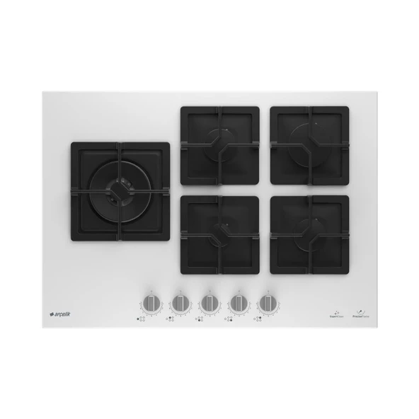 Arçelik OCD K 752-2 DWKYB Wok Gözlü Beyaz Cam Ankastre Ocak