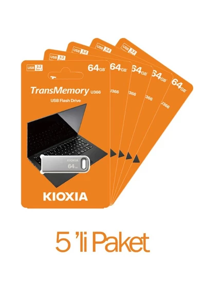 Kioxia TransMemory U366 USB 3.2 Gen 1 Flash Bellek 5'li Paket