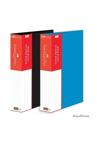 Faber-Castell Standart Sunum Dosyası 100 Yaprak Kırmızı / - 2