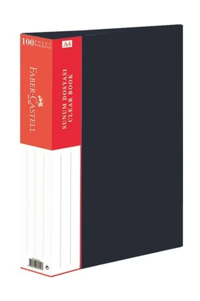 Faber-Castell Standart Sunum Dosyası 100 Yaprak Kırmızı / - 3