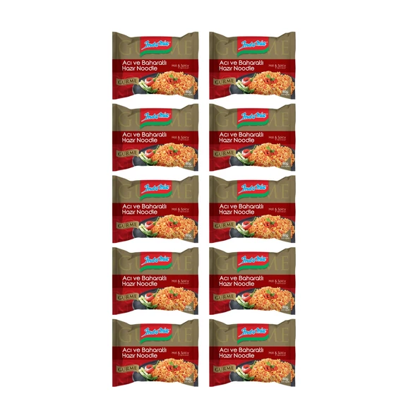 Indomie Noodle Gurme Acı Ve Baharatlı 80 gr x 10 Adet