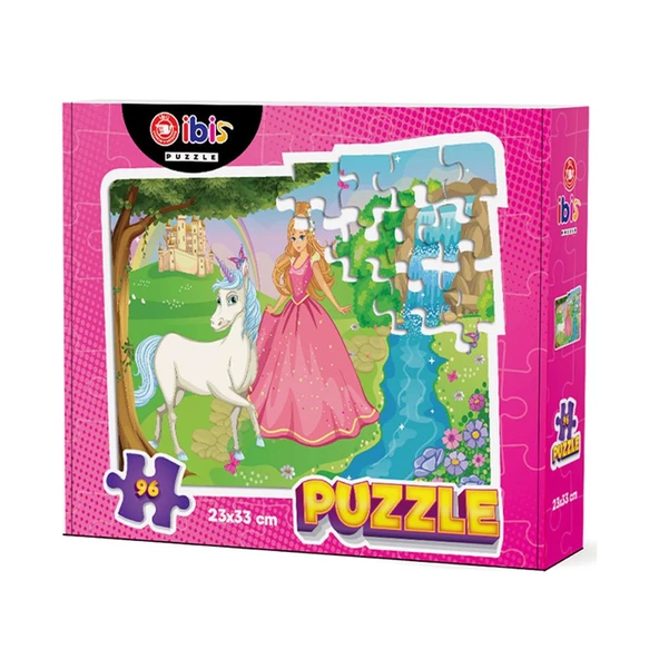 Prenses Ve Unicorn 96 Parça Puzzle