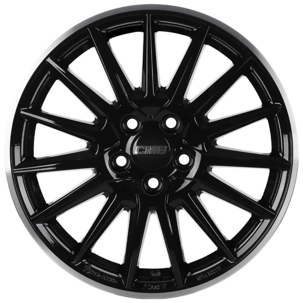 CMS-1264-01 6.0x15"-4x100 ET40 60.1 Diamond Rim Black Gloss Jant (4 Adet) - 2