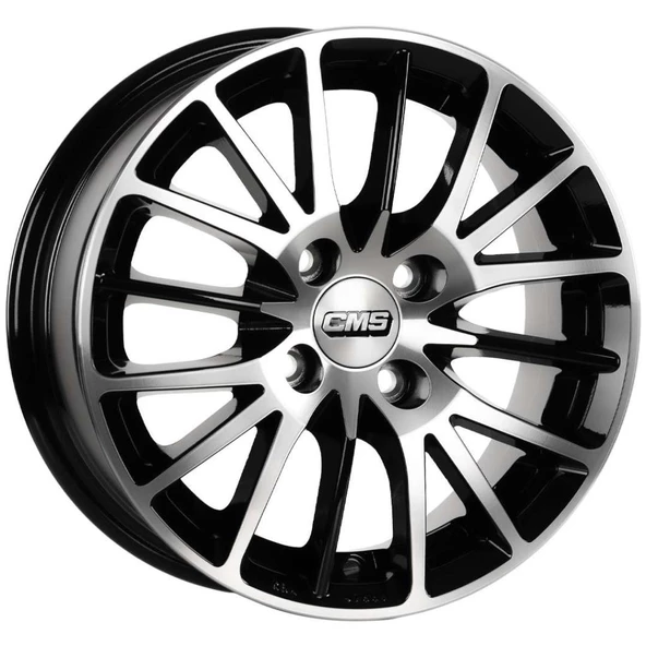 CMS-456-04 6.0x14"-4x100 ET35 67.2 Diamond Black Gloss Jant (4 Adet)