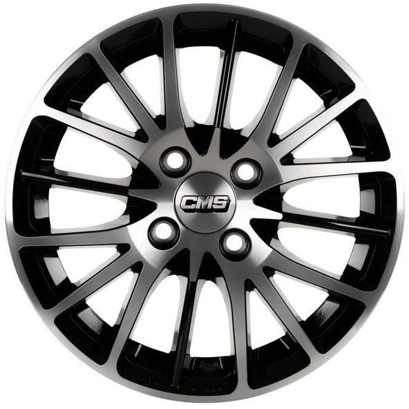 CMS-456-04 6.0x14"-4x100 ET35 67.2 Diamond Black Gloss Jant (4 Adet) - Resim 2