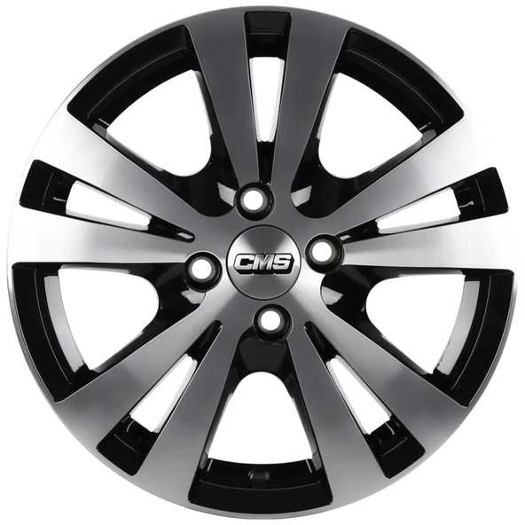 CMS-603-04 6.5x15"-4x108 ET15 65.1 Diamond Black Gloss Jant (4 Adet) - Resim 2