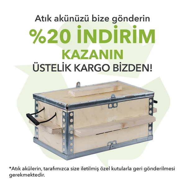 Mutlu 12 Volt 180 HD Kamina Akü Üretim Yılı: 2024 - 2