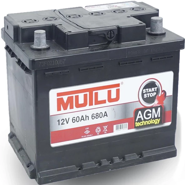 Mutlu 12 Volt 60 AGM Start Stop Üretim Yılı: 2024