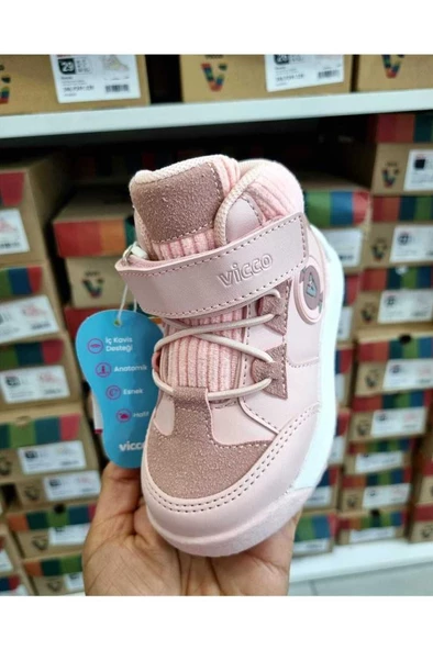 Vicco Hippi 946.P24K.413 Anatomik Taban Kız Çocuk Bot Pudra 26-30 - Resim 2