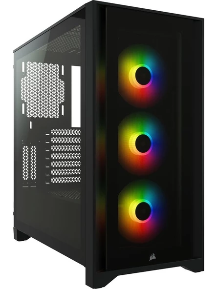 Corsair BKC-1204 iCUE 4000X RGB Tempered Glass Mid-Tower Siyah Bilgisayar Kasa CC-9011204-WW