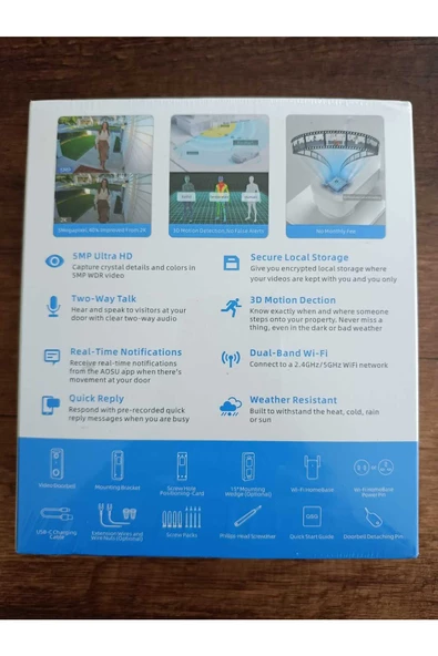 Kameralı Kapı Zili, Kapı Zili, WiFi Video Kapı Zili - 2