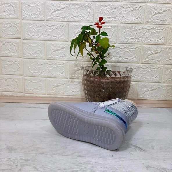 Twingo 9080 Gümüş Renk İçi Kürklü Fermuarlı 15cm Kız Çocuk Bot - 6