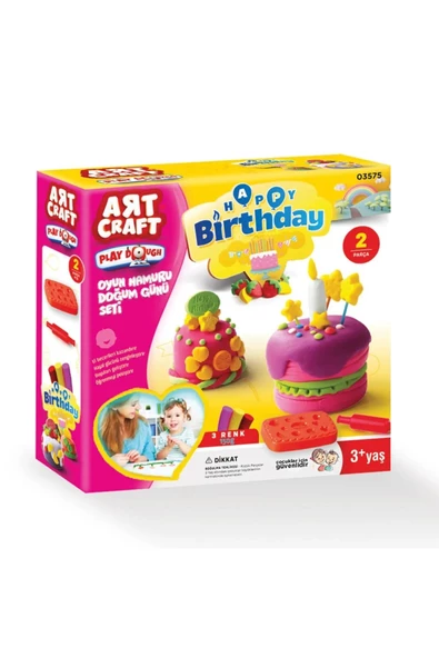 Doğum Günü Oyun Hamuru (150 Gr.) - Oyun Hamuru Seti - Hamur Setleri - Hamur Kalıpları - 2
