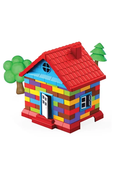 İnşaat Hamur Ev Seti (600 Gr.) - Oyun Hamuru Seti - Hamur Setleri - Hamur Kalıpları - 4