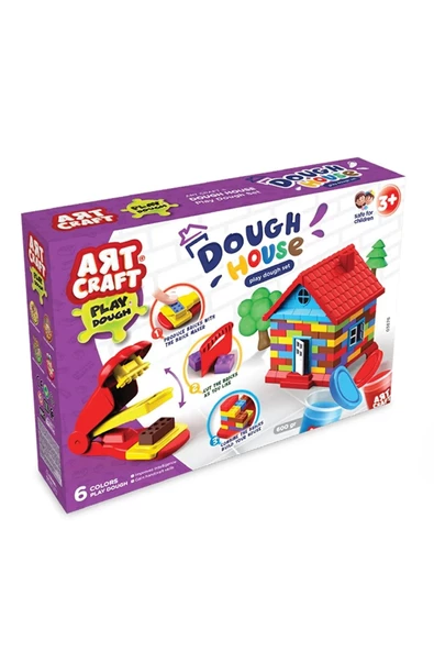 İnşaat Hamur Ev Seti (600 Gr.) - Oyun Hamuru Seti - Hamur Setleri - Hamur Kalıpları - 2