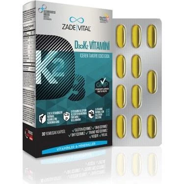 Zade Vital D3+K2 Vitamini 30 Kapsül