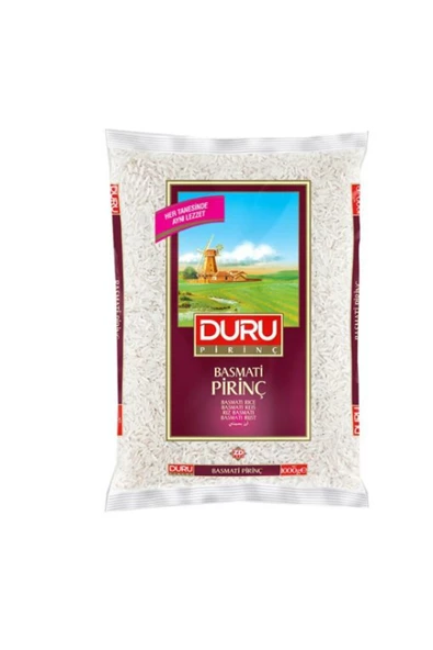 Duru Basmati Pirinç 1000 Gr. (BAKLİYAT) (4'LÜ)