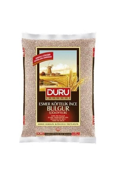 Duru Bakliyat Esmer Çiğ Köftelik Bulgur 1 Kg X 2 Adet - Resim 2
