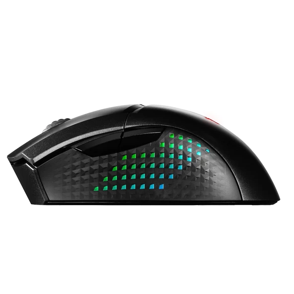 MSI GG CLUTCH GM51 LIGHTWEIGHT WIRELESS GAMING MOUSE MAX 26000 DPI OPTIK SENSOR 7KEY WITH WHEEL RGB LED MYSTIC LIGHT KABLOSUZ OYUNCU FARESI - 4
