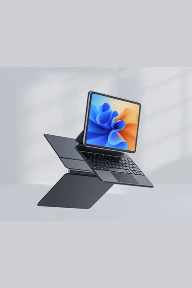 Galaxy X700 Tab S8 Uyumlu 11 inç Ledli Klavyeli Magnetik Tablet Kılıfı - Resim 4