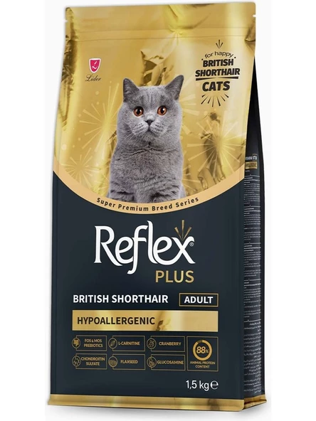 Reflex Plus British Shorthair Yetişkin Kedi Maması 1,5 kg