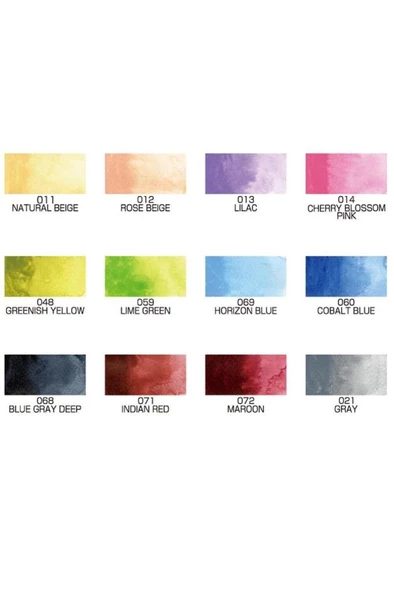 Zig Kuretake Gansai Tambi Japon Sulu Boya Pastel Renkler 12 Renk Mc20/12v-2 - Resim 2