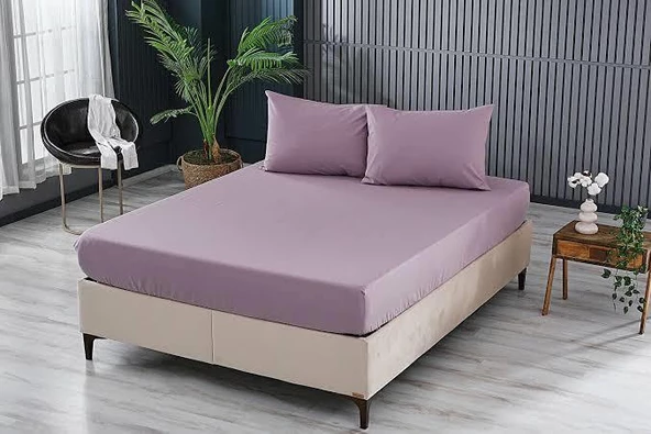 Çift Kişilik Battal Lastikli Fitted Çarşaf Seti Yastıklı 180 x 200
