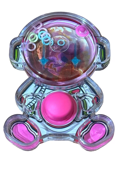 Su Atarisi Suda Halka Geçirme Oyunu ASTRONOT Şeklinde PEMBE - 2