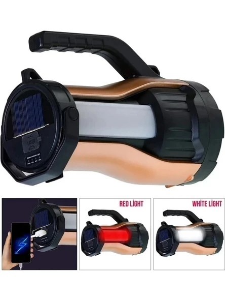 Gold Orion OR-T96 30W Güçlü LED El Feneri - IP67 Su Geçirmez, 3600MAH Powerbank, Çoklu Aydınlatma Modlar - 3