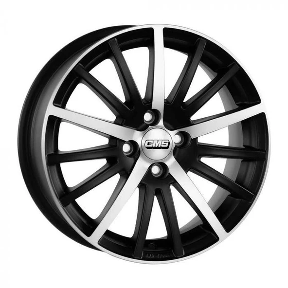 CMS-465-27 6.5x15" -4x108 ET25 65.1 Complete Matt Black Jant (4 Adet)