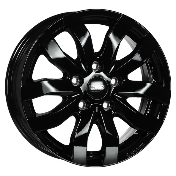 CMS-986-03 6.5x16-5x120 ET52 65.1 Complete Black Gloss Jant (4 Adet)