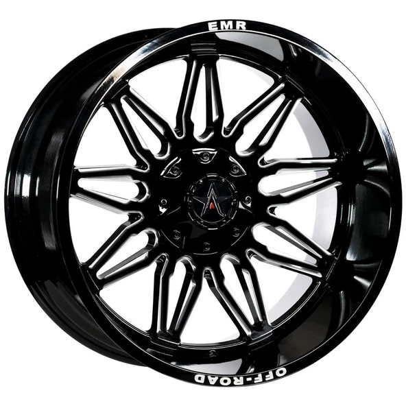 EMR-633-02 12.0x20" -6x139.7 ET-44 106.1 Glossy Black Milling Jant (4 Adet)