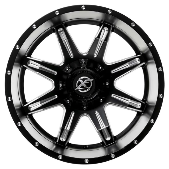 EMR-215-01 12.0x20" -6x139.7 ET-44 110 Matt Black+Milling Jant (4 Adet)