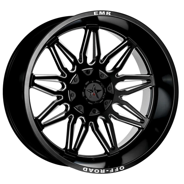 EMR-633-01 12.0x20" -6x139.7 ET-44 106.1 Matt Black Milling Jant (4 Adet)