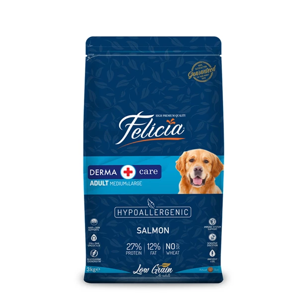 Felicia Derma Somonlu Yetişkin Köpek Maması 3 Kg ürün görseli 1