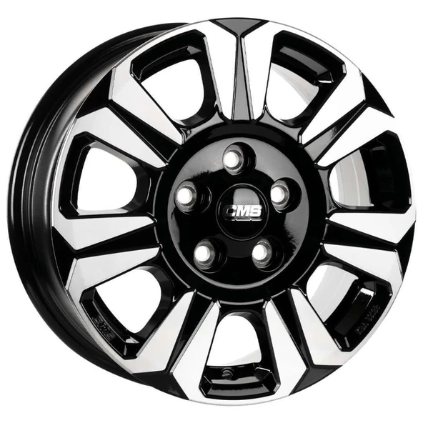 CMS-1469-03 6.5x17" -5x130 ET60 89.1 Diamond Black Gloss Jant (4 Adet)