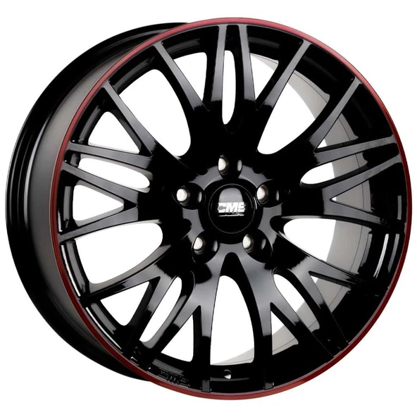 CMS-428-05 7.5x17"-5x120 ET35 72.5 Black Red Gloss Jant (4 Adet)