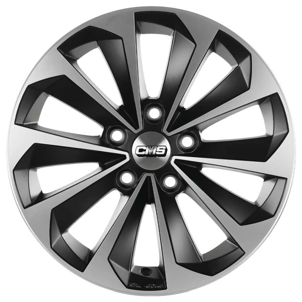 CMS-822-01 7.0x16"-5x114.3 ET45 67.2 Diamond Matt Black Jant (4 Adet) - 2