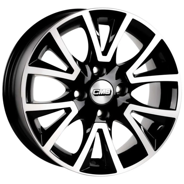 CMS-832-02 6.5x15" -4x108 ET20 65.1 Diamond Black Gloss Jant (4 Adet)