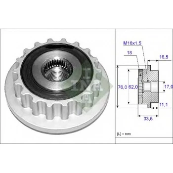 ALTERNATOR KASNAGI T5 2.5 TDI 03- - INA 535011810