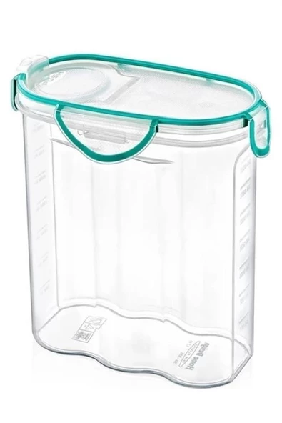 Kilitli Kapaklı Contalı Hava,Su Sıvı Geçirmez 2,4 Litre Erzak Saklama Kabı-SA590 - 5