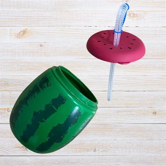 Karpuz Model Kendiliğinden Pipetli 900 ml Suluk, Matara - 5