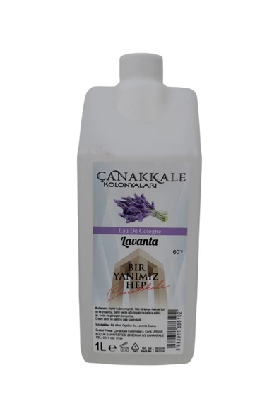 (Şeffaf Renksiz) - 2 Adet Lavanta Kolonyası -Litrelik - Korumalı Kapak - Yeni Model - 4