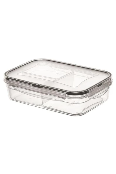 3 Bölmeli Kilitli Kapaklı 1 Litre Erzak Saklama Kabı LC-510 - 5
